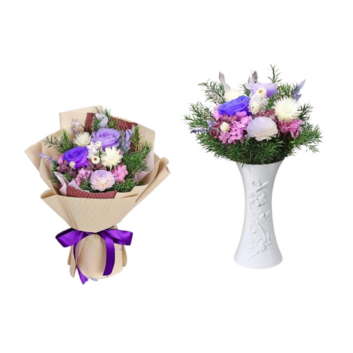 Handcrafted Preserved Roses – Long-Lasting Gift for Her Purple